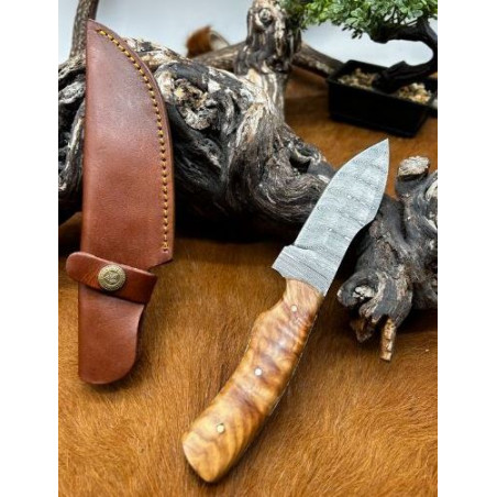Couteau lame en acier Damas 256couches avec manche en bois __u3 D587