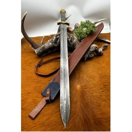 Épée romaine gladiateur acier Damas 512 couches -ER2