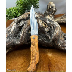 Couteau de poche manche en bois avec gravure "Marmotte " 21cm ref CHM12