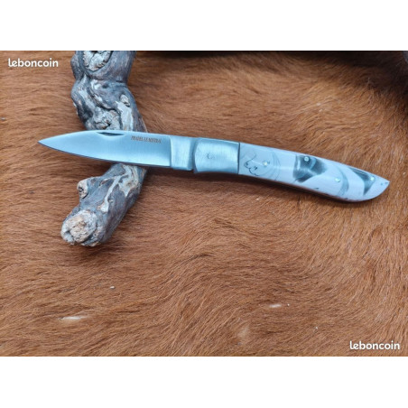 Couteau de poche manche en Micarta "Blanc" ref MCT10
