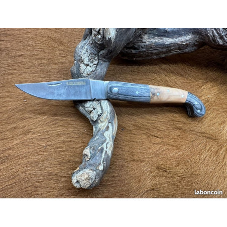 Couteau de Poche Pliant manche en Bois (Gravure Prénom Offerte) ref CBR06