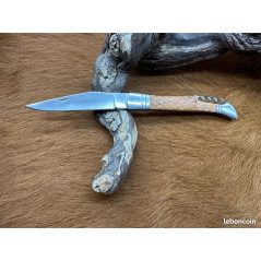 Couteau de Poche Pliant manche en Bois Gravé CPG301