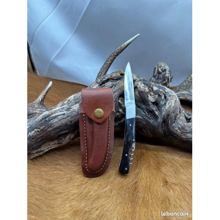 Magnifique Couteau de poche pliant Pradel, manche en Corne ref CO01