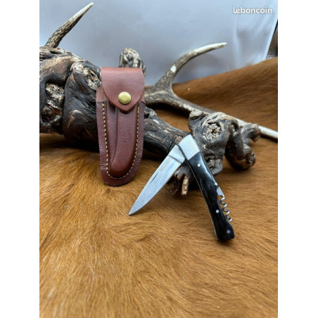 Magnifique Couteau de poche pliant Pradel, manche en Corne ref CO01