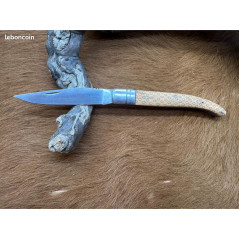 Couteau de Poche Pliant manche en Bois Gravé CPG201