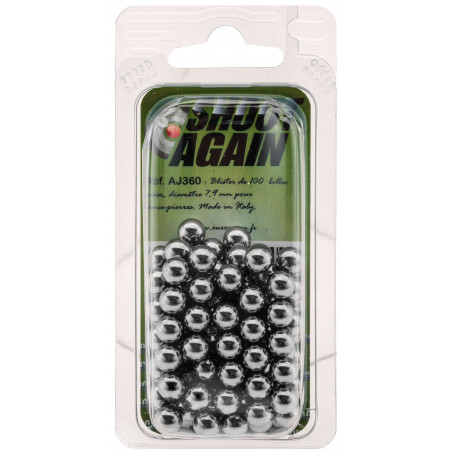 100 BILLES ACIER - 7,9 MM.