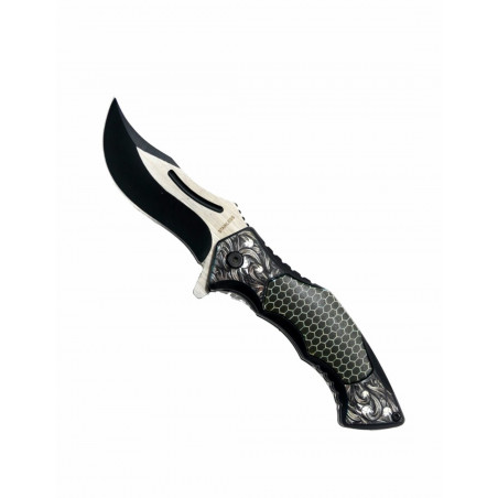 COUTEAU PLIANT NOIR LAME 8.5CM