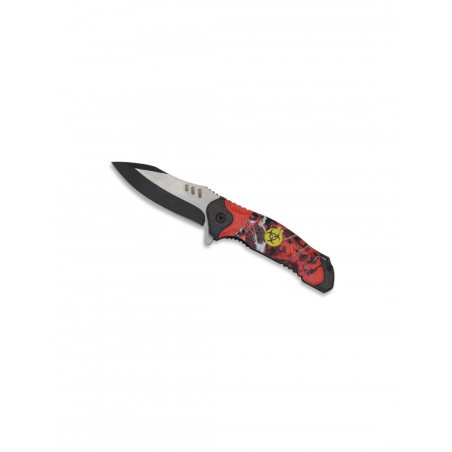 COUTEAU PLIANT ZOMBIE ROUGE