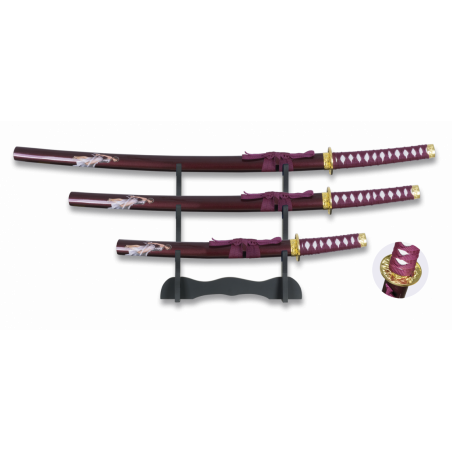 Set 3 katanas Tole10 Lady. Socle