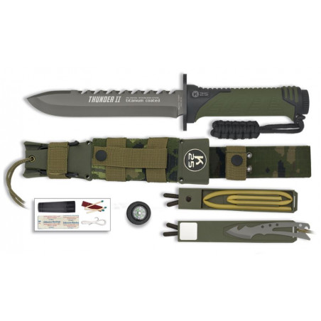 Couteau K25 Thunder II. Camo vert. L 17 32134